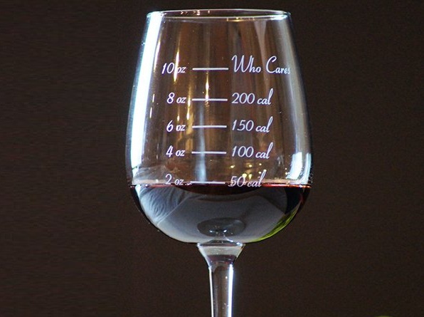 Calorie Counting Wine Glass