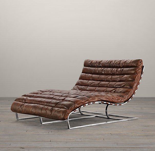 Oviedo Leather Double Wide Chaise