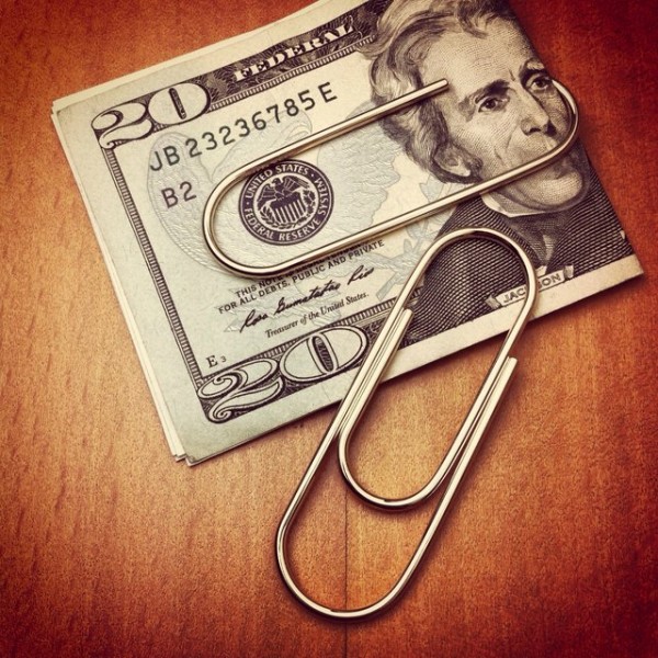 Sterling Silver Paper Clip Money