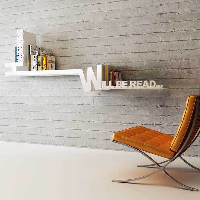 Typographic Bookshelf by Meb Rure