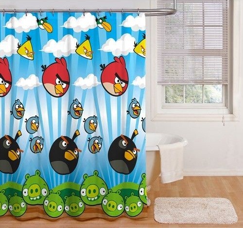 Angry Birds Shower Curtain