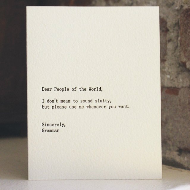 Dear People of the World Letterpress Card