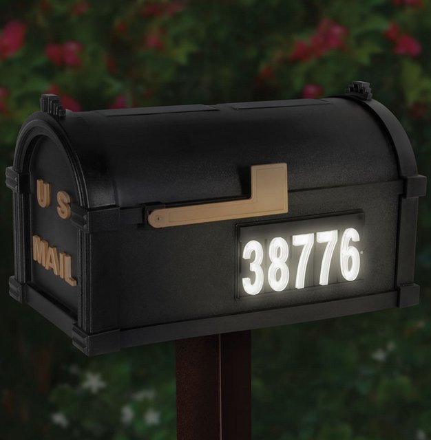 The Solar Illuminated Address Mailbox