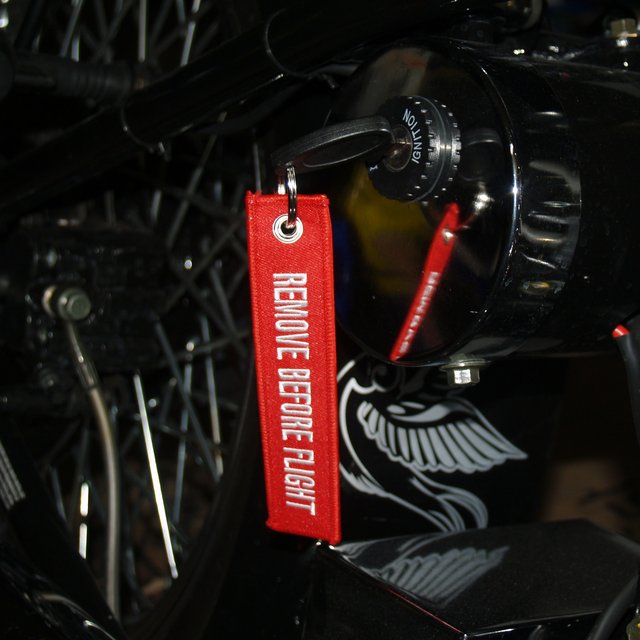 Remove Before Flight Keychain