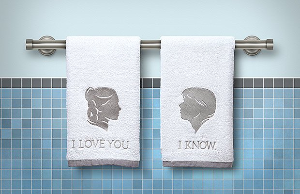 Star Wars Han and Leia Bathroom Hand Towels