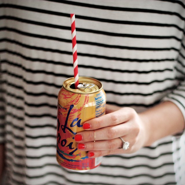 Striped Candy Apple Drinking Straws