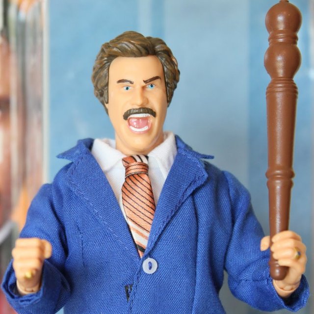 Talking Ron Burgundy Action Figure