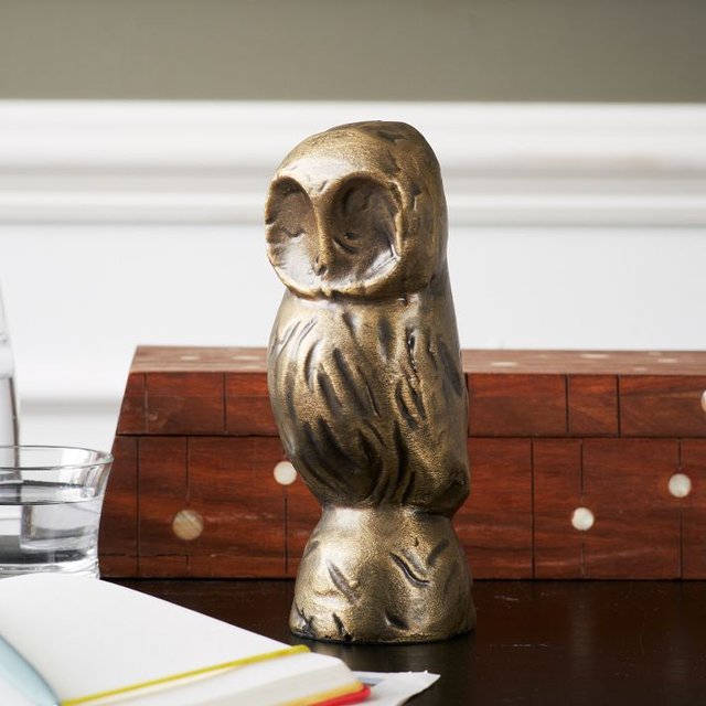 Cast Metal Owl