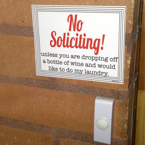 No Soliciting Sticker