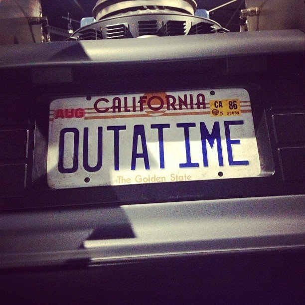 Back to the Future Replica License Plate