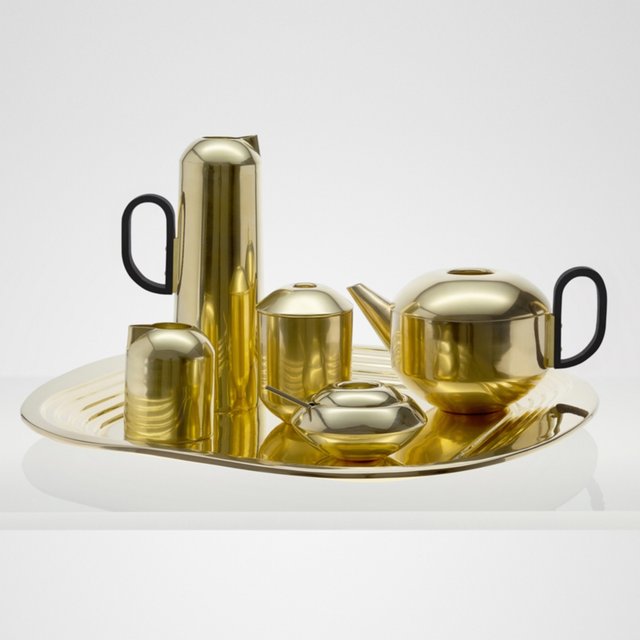 Brass Form Tea Set by Tom Dixon