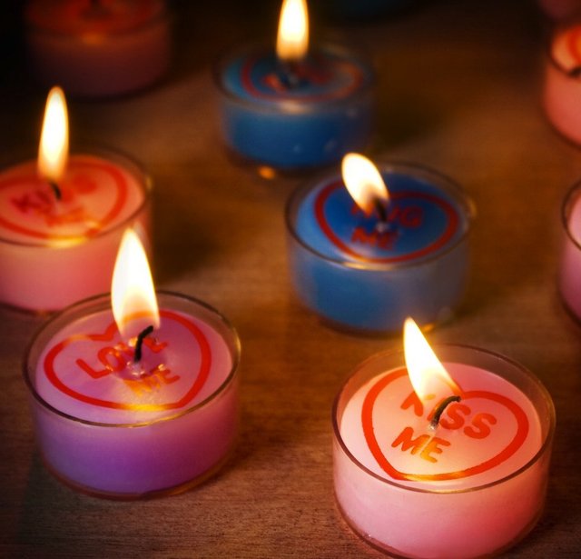 Love Hearts Tea Lights