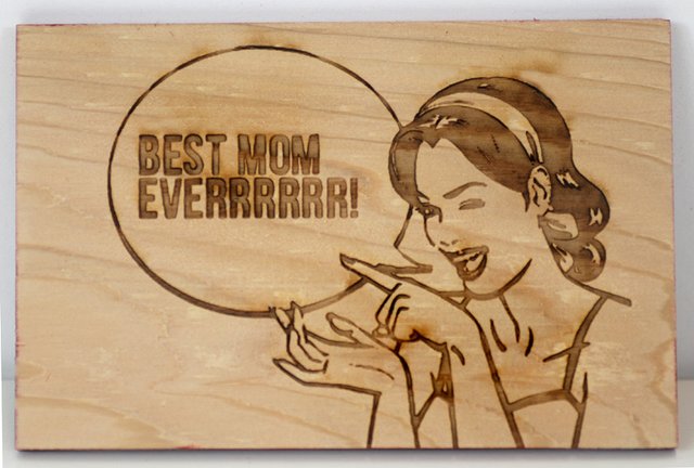 Best Mom Everrrrrr! Wooden Greeting Card