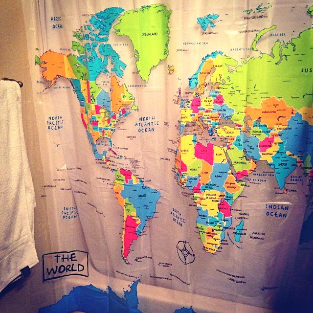 The World Shower Curtain