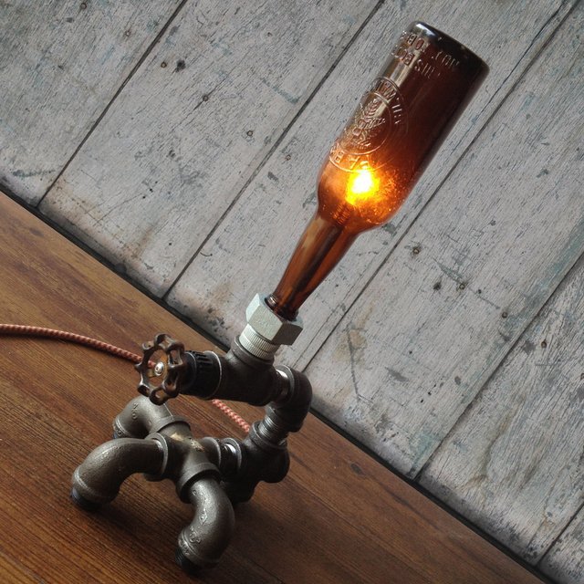 Vintage Beer Bottle Lamp