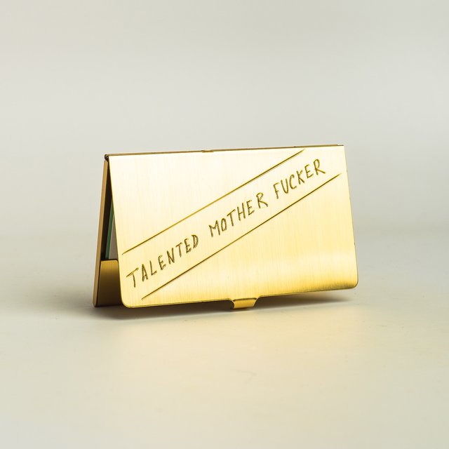 Brass Card Case by In God We Trust