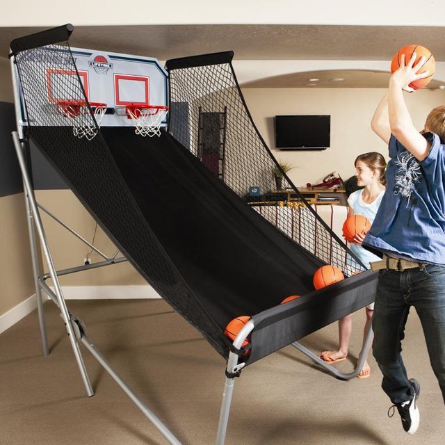 Double-Shot Arcade Basketball System