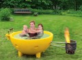 Fire Burning Hot Tub
