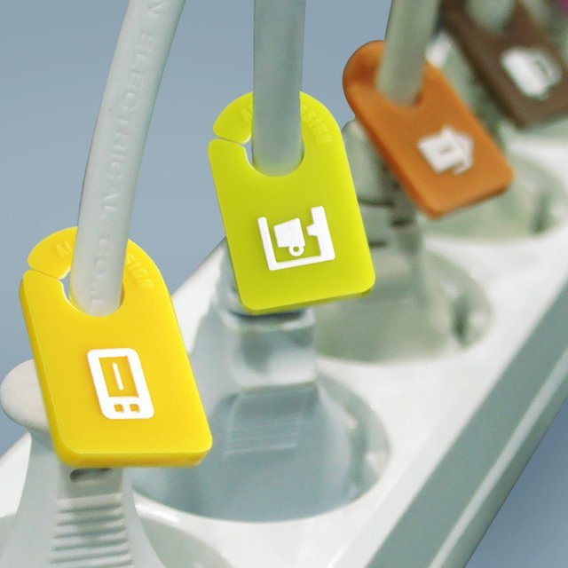 Kitchen Cable Organizer Plug Tags