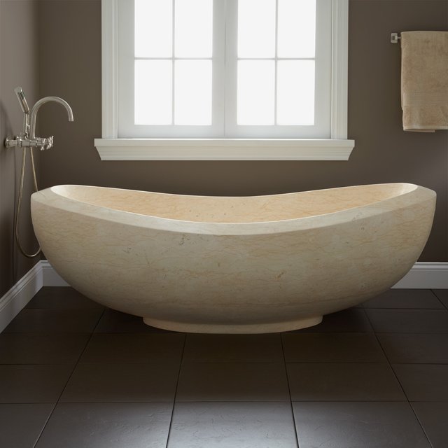 Lucius Polished Sunny Gold Marble Bathtub