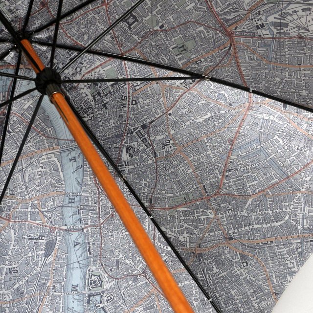 Map-Lined Umbrella by London Undercover