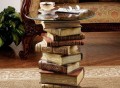 Power of Books Glass-Topped Side Table