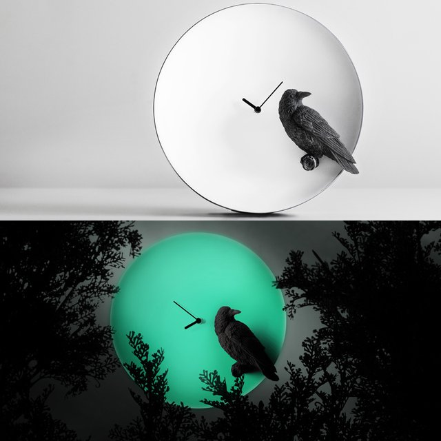 Raven Moon X Clock by Haoshi Design