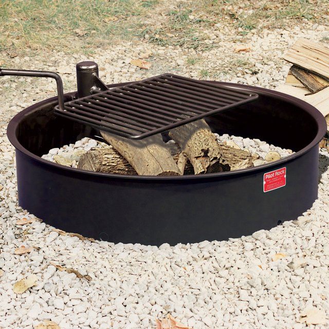 Steel Fire Ring with Cooking Grate