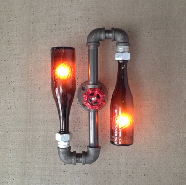 Vintage Beer Bottle Sconce