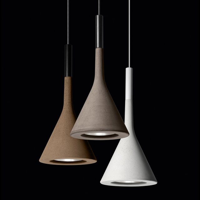 Aplomb Concrete Pendant Lamp by Foscarini