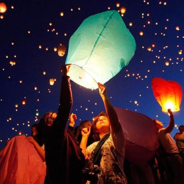 Eco Colored Wish Lanterns