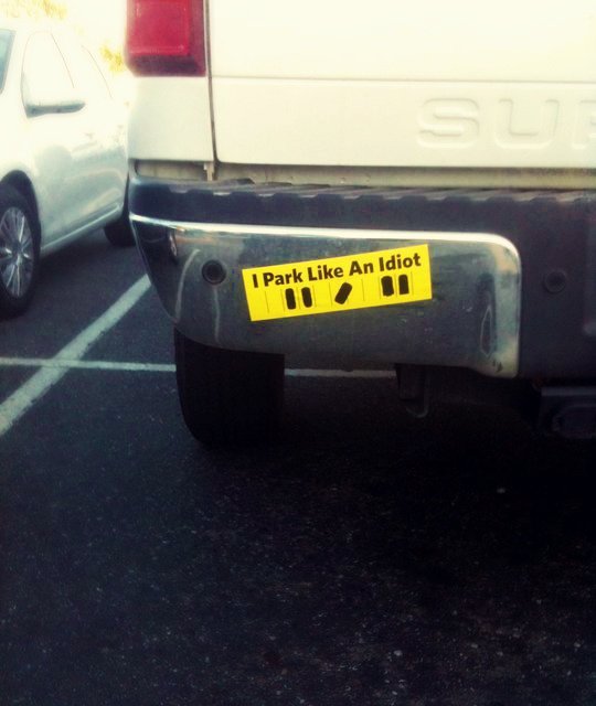 I Park Like an Idiot Bumper Sticker