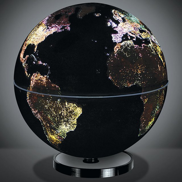 Illuminated City Lights Globe