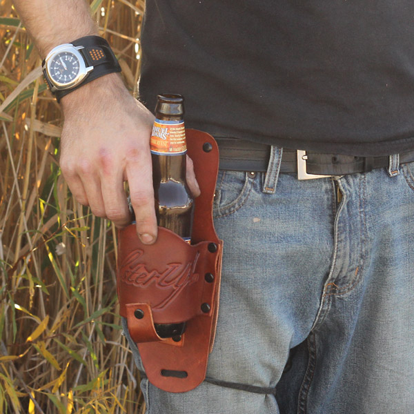 Outlaw Leather Beer Holster