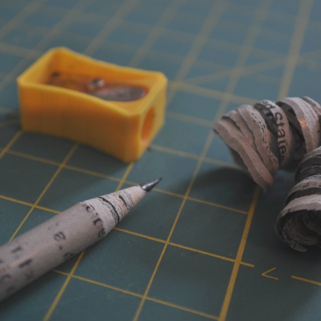 Recycled Newspaper Pencils by TreeSmart