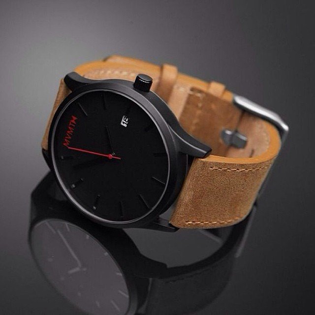 Black and Tan Watch by MVMT