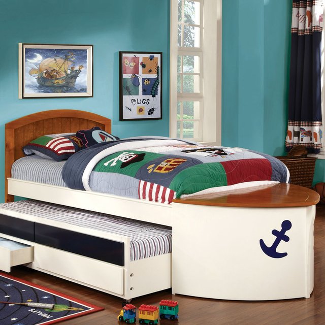 Capitaine Boat Twin Trundle & Storage Bed