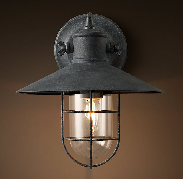 Harbor Sconce – Weathered Zinc