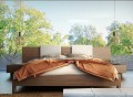 Monroe Bed in Walnut by Modloft
