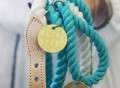 Teal Ombre Rope Dog Leash by Found My Animal