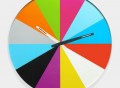 Ultra-Flat Multicolor Wall Clock