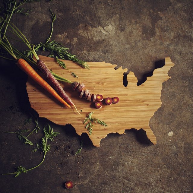 USA Shaped Cutting Board