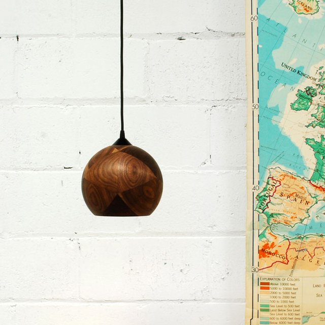 Dark + Stormy Walnut Pendant Light