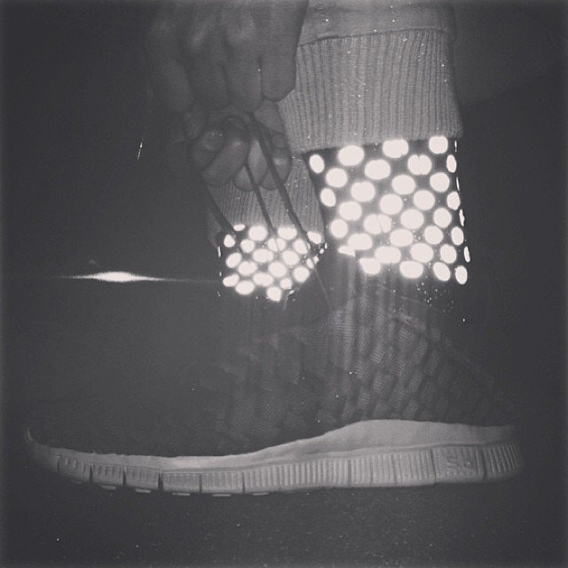 Dotted 3M Reflective Socks by ICNY