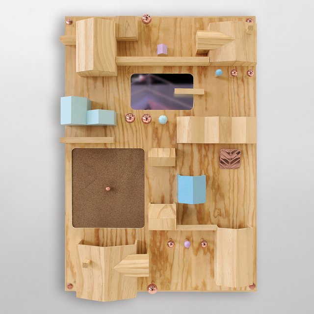 Natural Wood Suburbia Wall Storage by Seletti