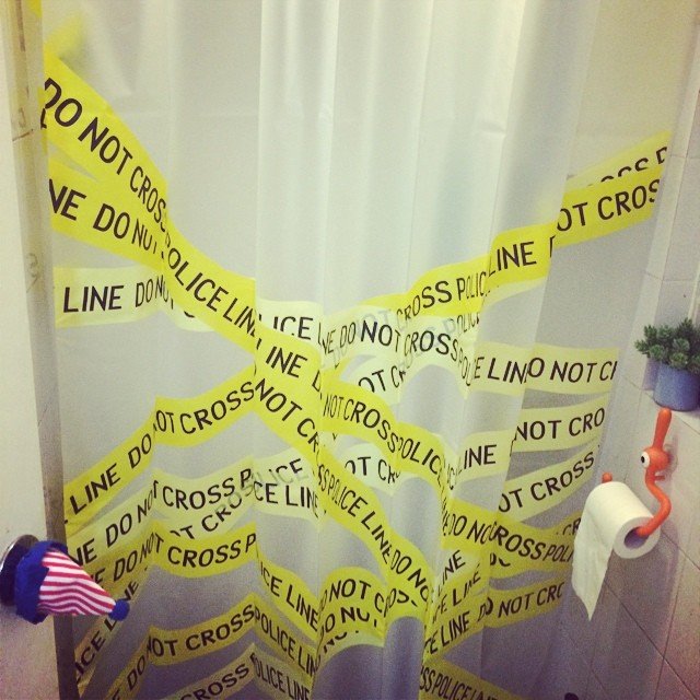 Police Line Shower Curtain