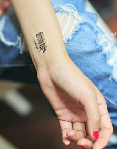 Barcode Temporary Tattoos