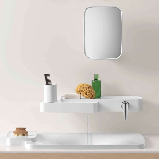 Bouroullec Shelf + Single-Handle Faucet