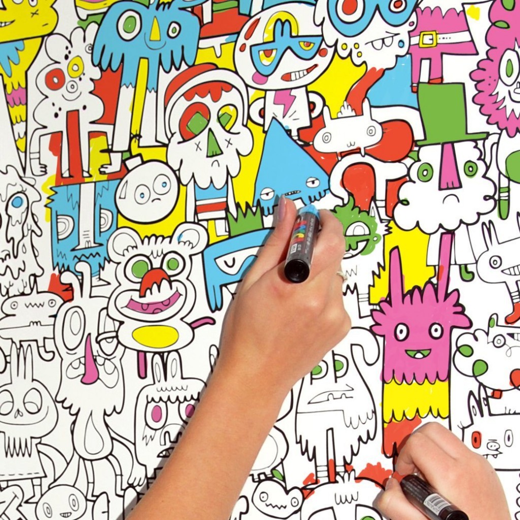 Colour-In Wallpaper