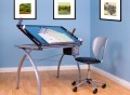Futura Drafting Table with Glass